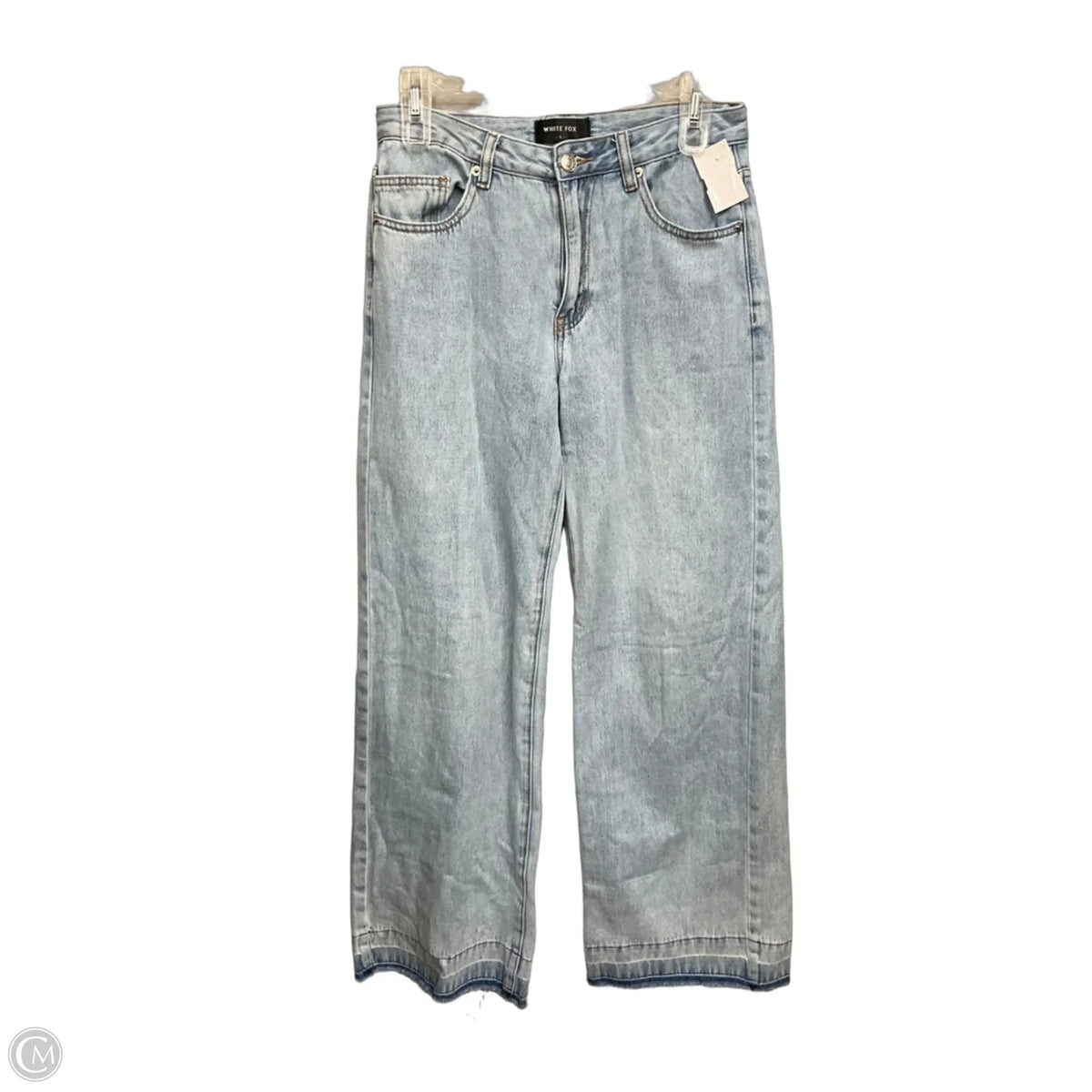Jeans Wide Leg By White Fox In Blue Denim, Size: 4