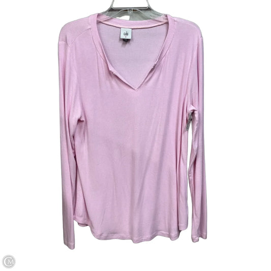 Top Long Sleeve By Cabi In Pink, Size: M