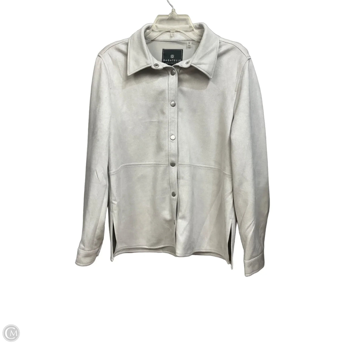 Jacket Shirt By Bagatelle In Grey, Size: M