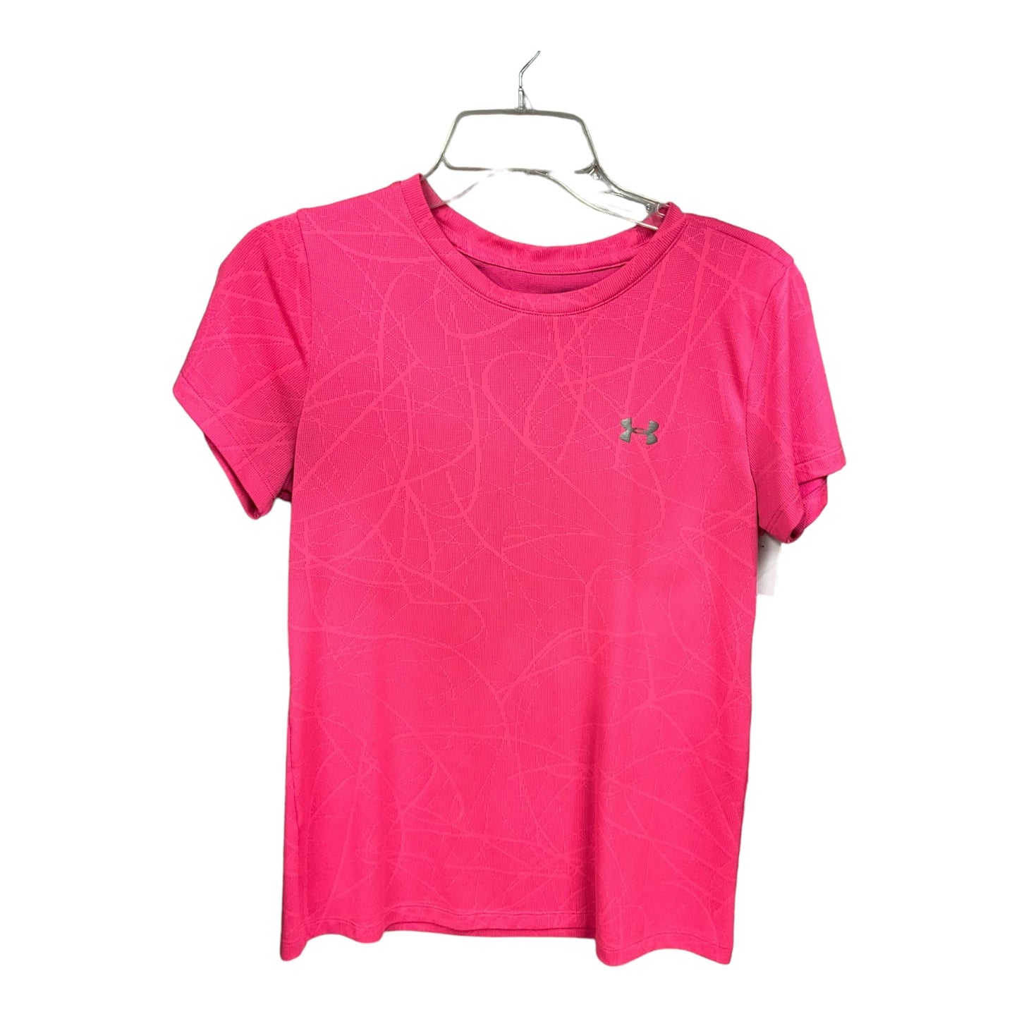 Pink Athletic Top Short Sleeve Under Armour, Size M