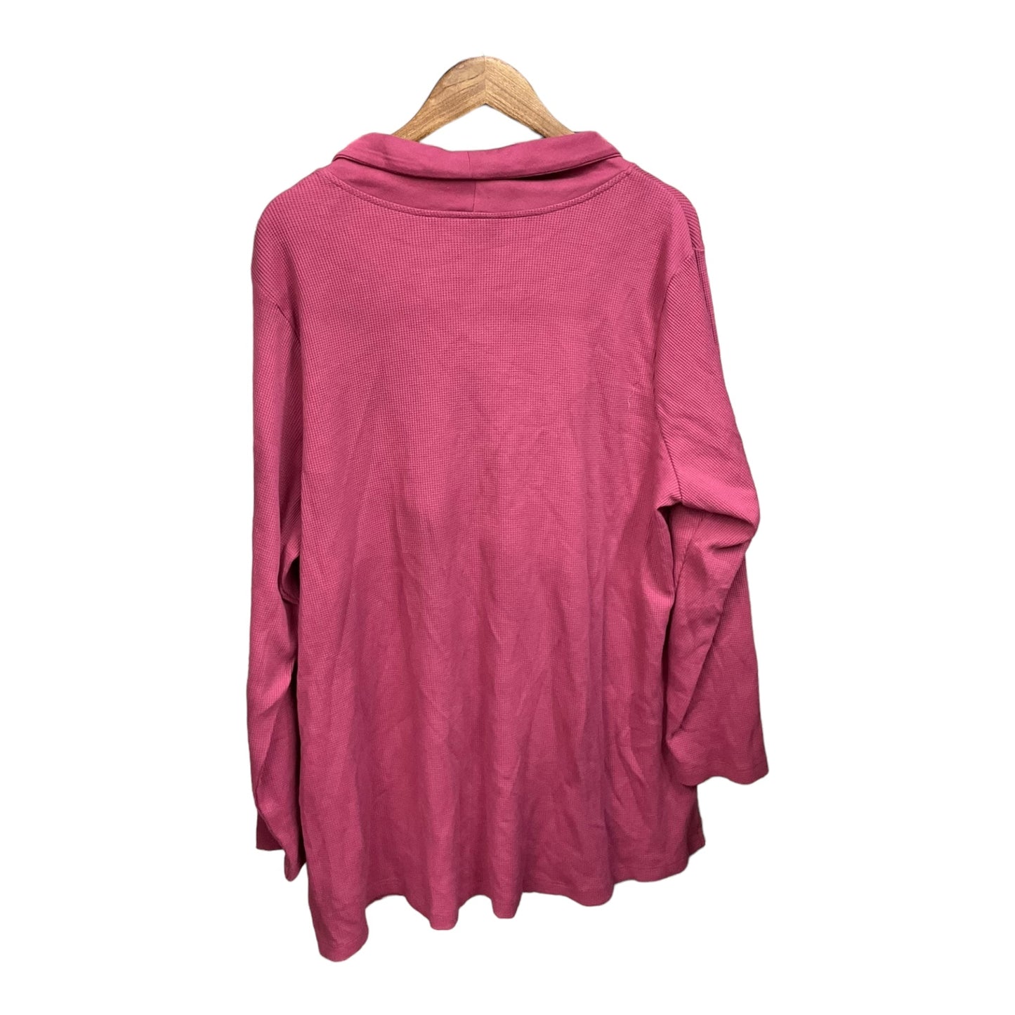 Top Long Sleeve By Roamans In Pink, Size: 2x