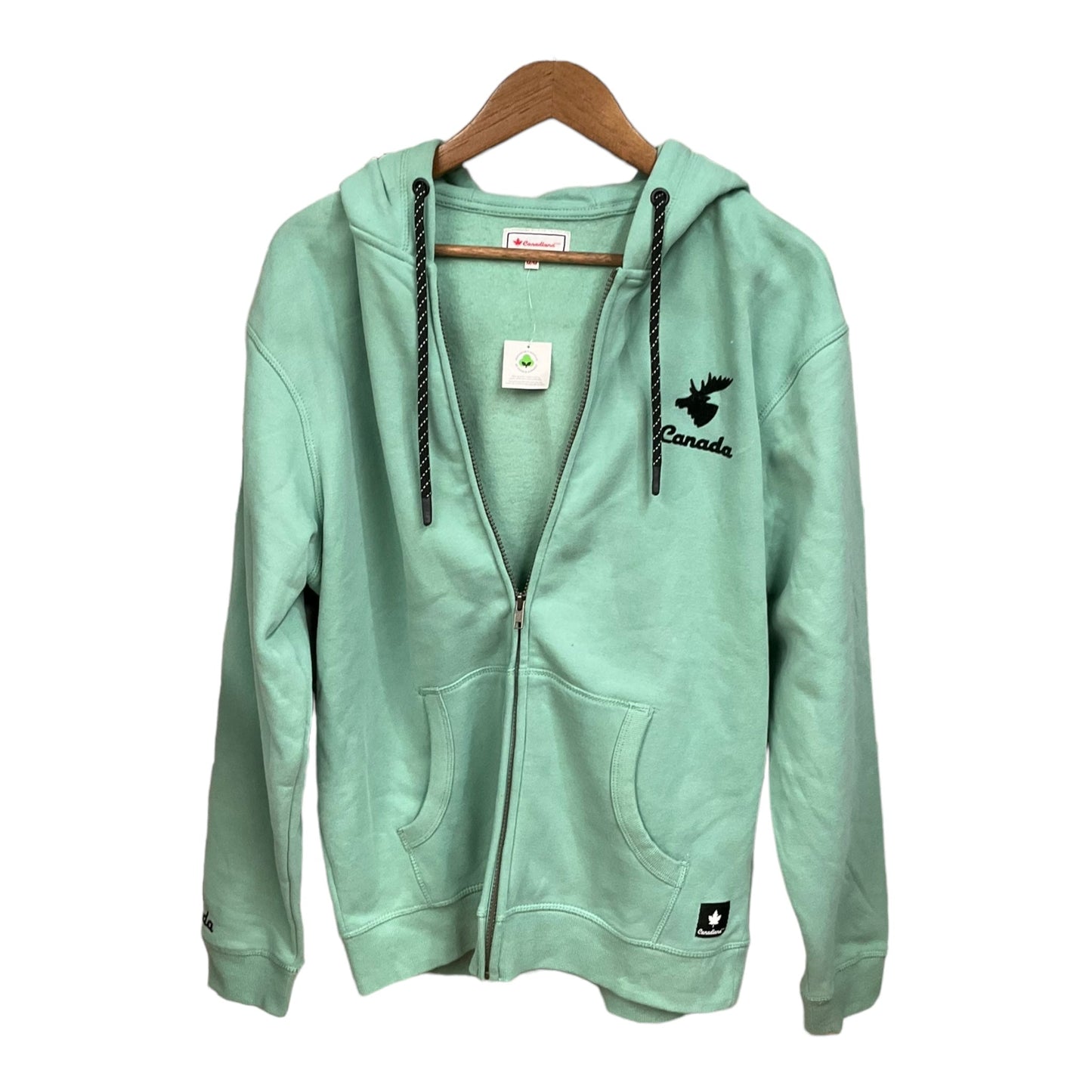 Sweatshirt Hoodie By Clothes Mentor In Green, Size: M