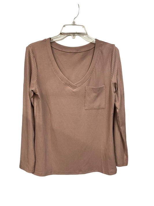 Top Long Sleeve By Clothes Mentor In Brown, Size: M