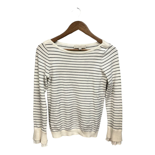 Top Long Sleeve By Loft In Striped Pattern, Size: Xs