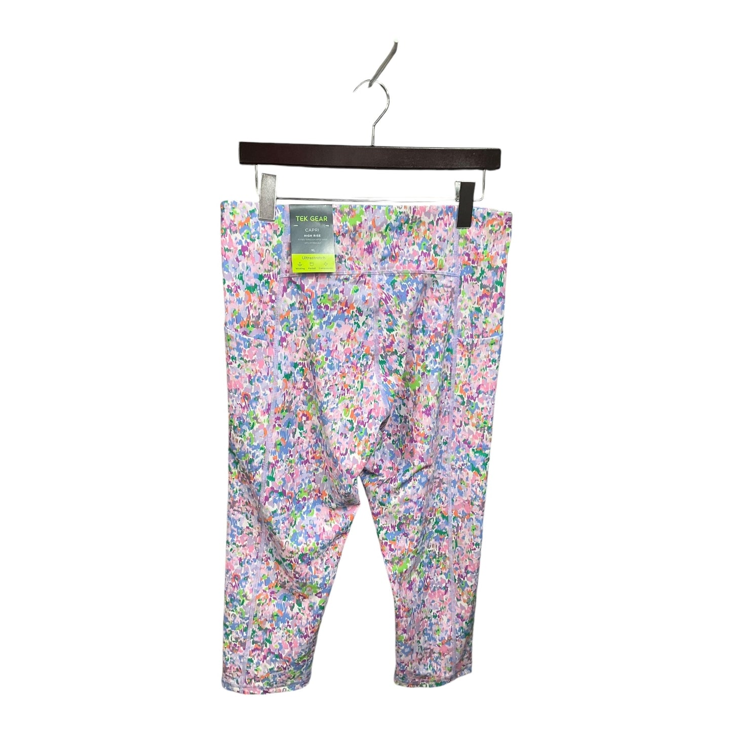 Athletic Capris By Tek Gear In Floral Print, Size: Xl