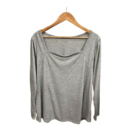 Top Long Sleeve By Lane Bryant In Grey, Size: Xxl