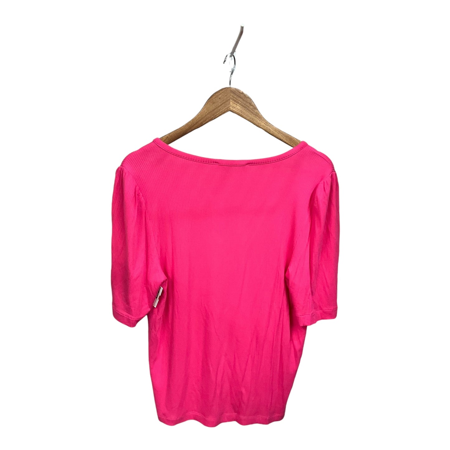 Top Short Sleeve By Loft In Pink, Size: Xl