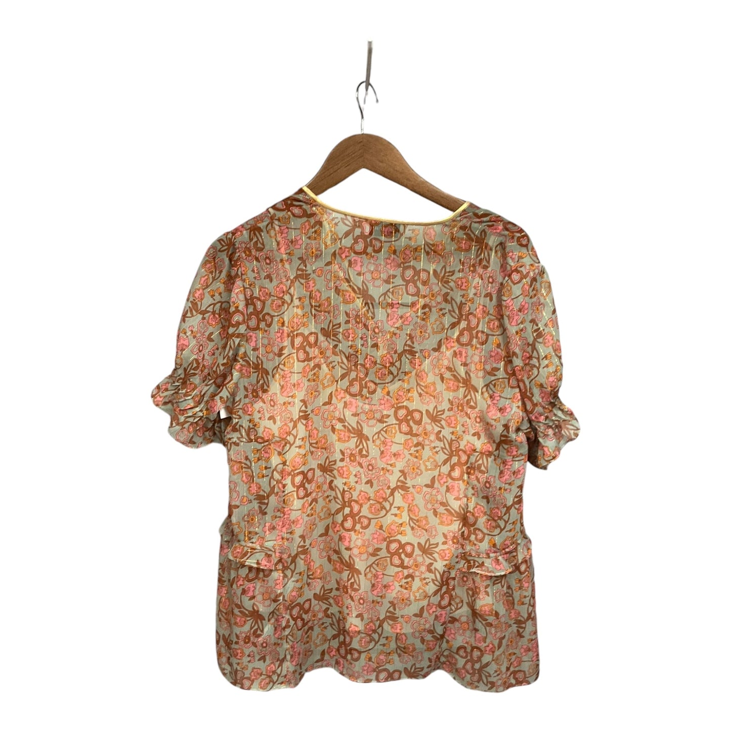 Top Short Sleeve By Coach In Floral Print, Size: M