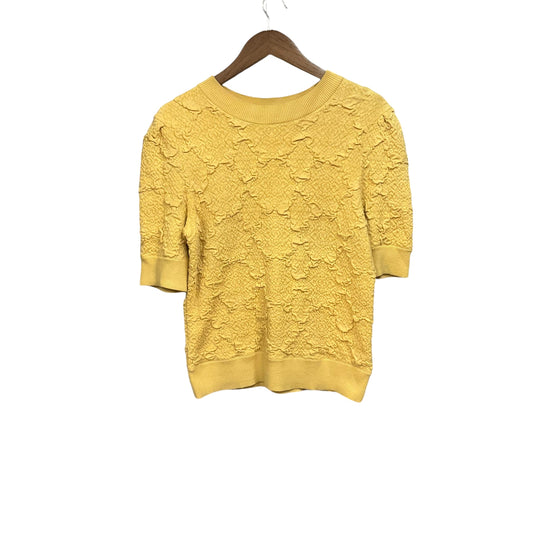 Top Short Sleeve By Free People In Yellow, Size: S