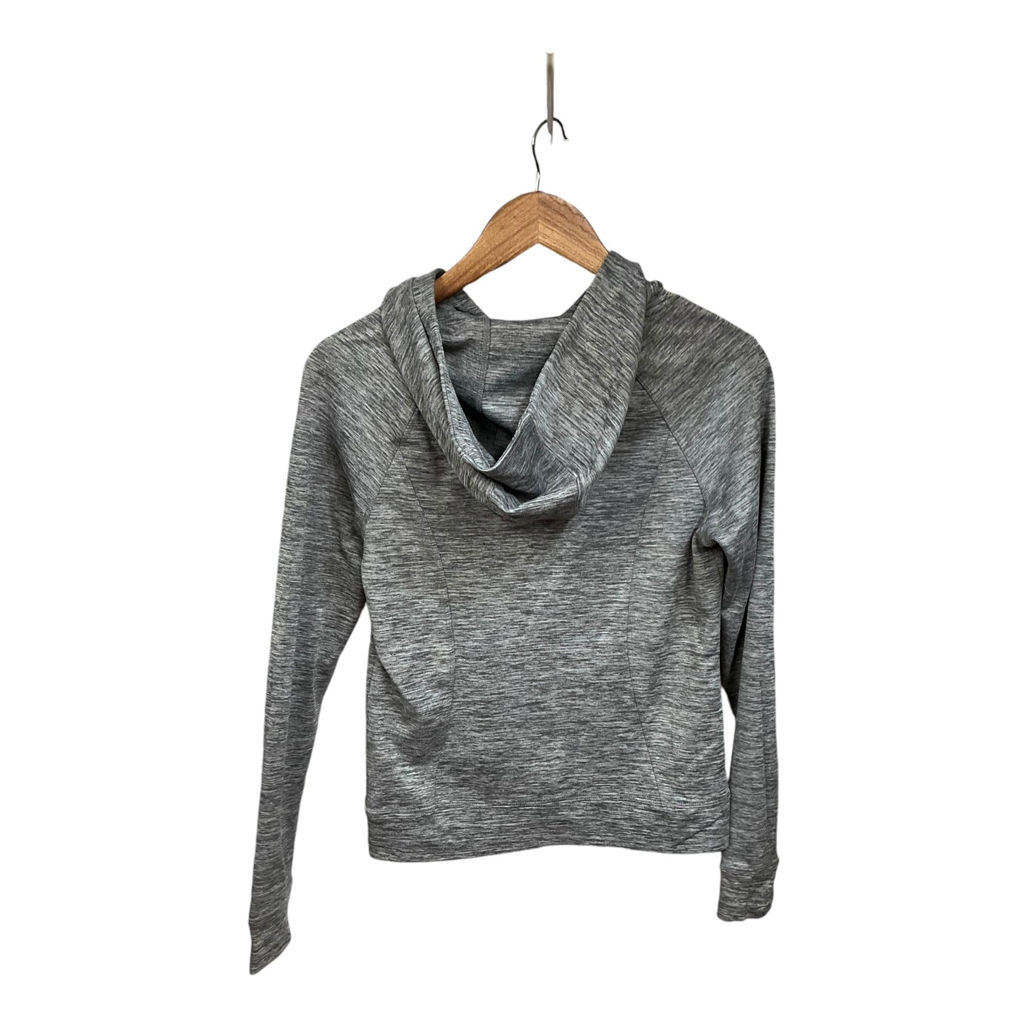 Athletic Top Long Sleeve Hoodie By Yogalicious In Grey, Size: Xs