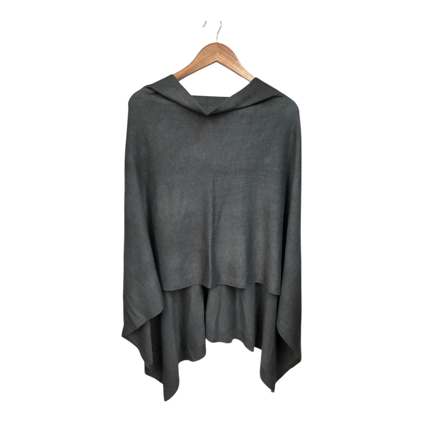 Poncho By Clothes Mentor In Grey, Size: Osfm