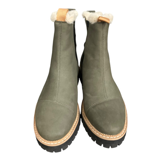 Boots Ankle Flats By Toms In Green, Size: 6.5