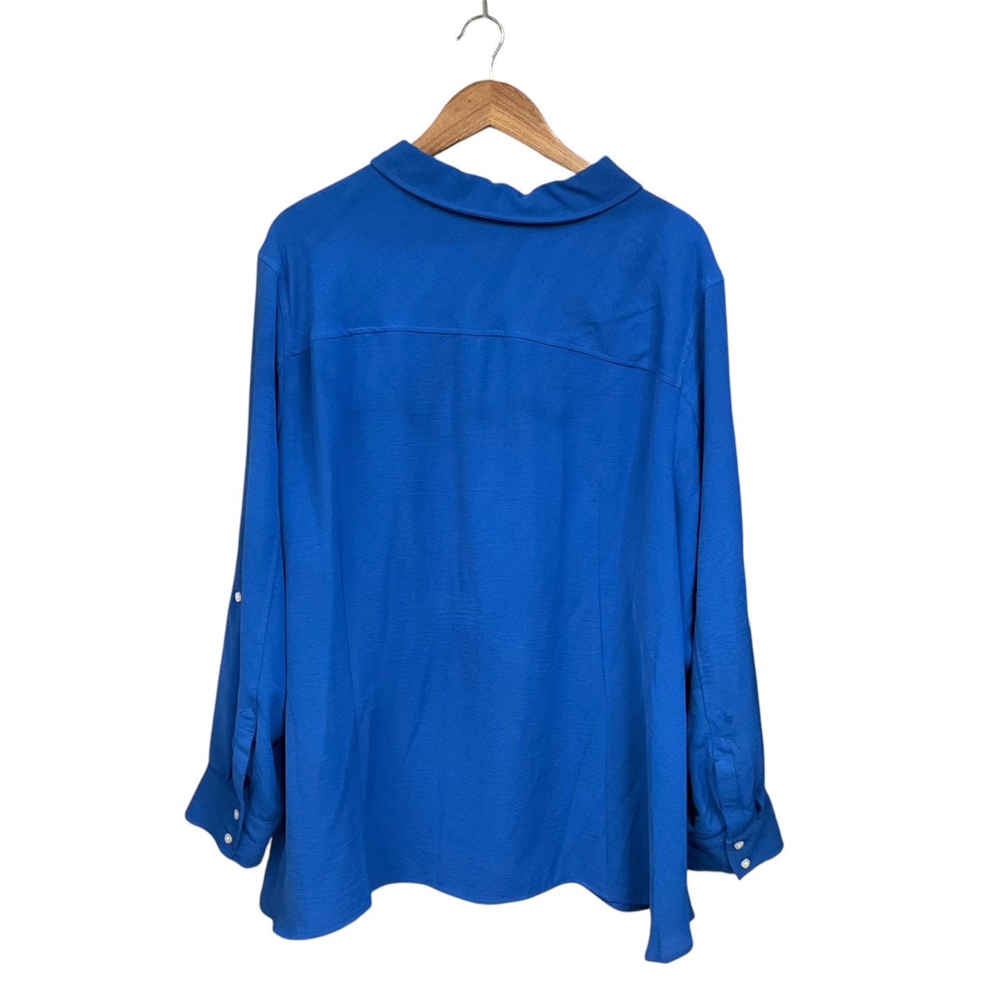 Blouse Long Sleeve By Tommy Hilfiger In Blue, Size: 3x