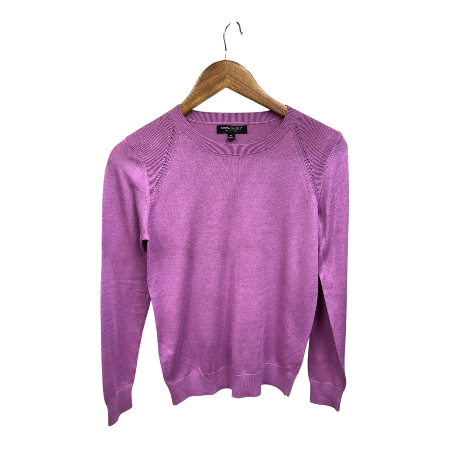 Top Long Sleeve By Banana Republic In Purple, Size: Xs