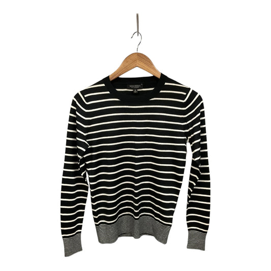 Top Long Sleeve By Banana Republic In Black & White, Size: Xs