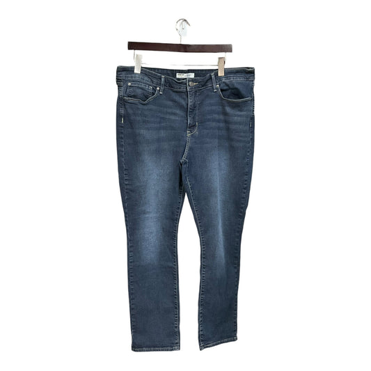 Jeans Straight By Levis In Blue Denim, Size: 18