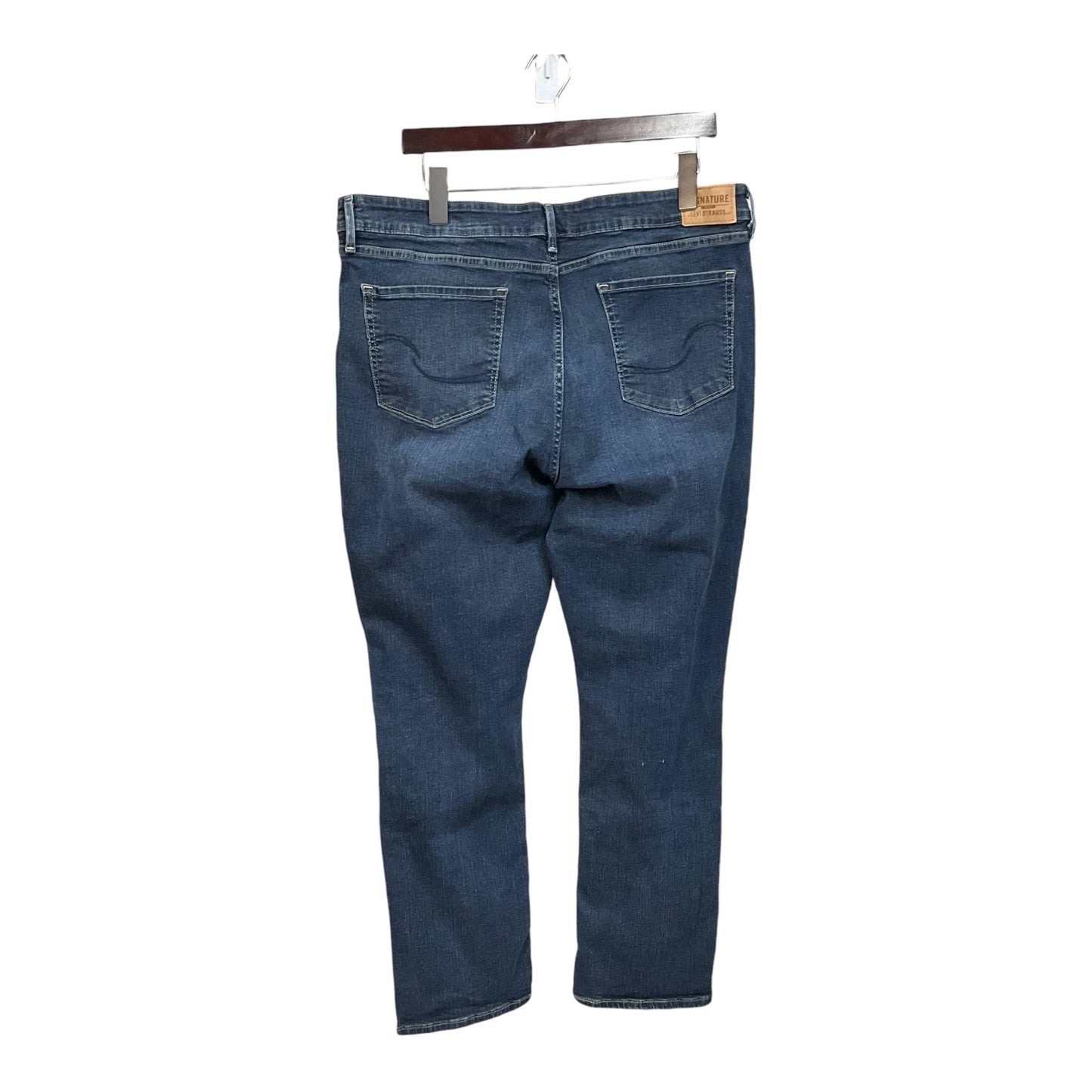 Jeans Straight By Levis In Blue Denim, Size: 18