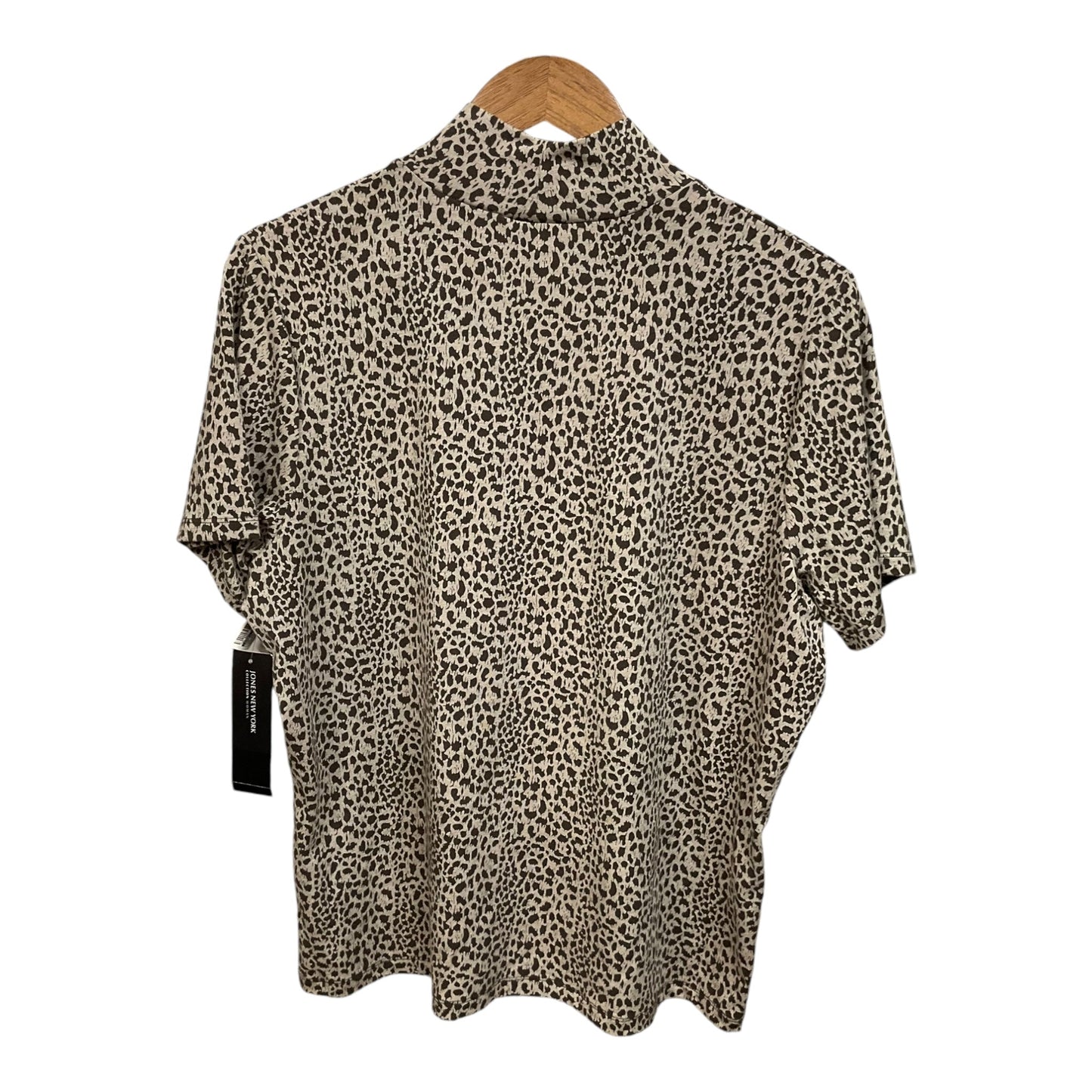 Top Short Sleeve By Jones New York In Animal Print, Size: 1x