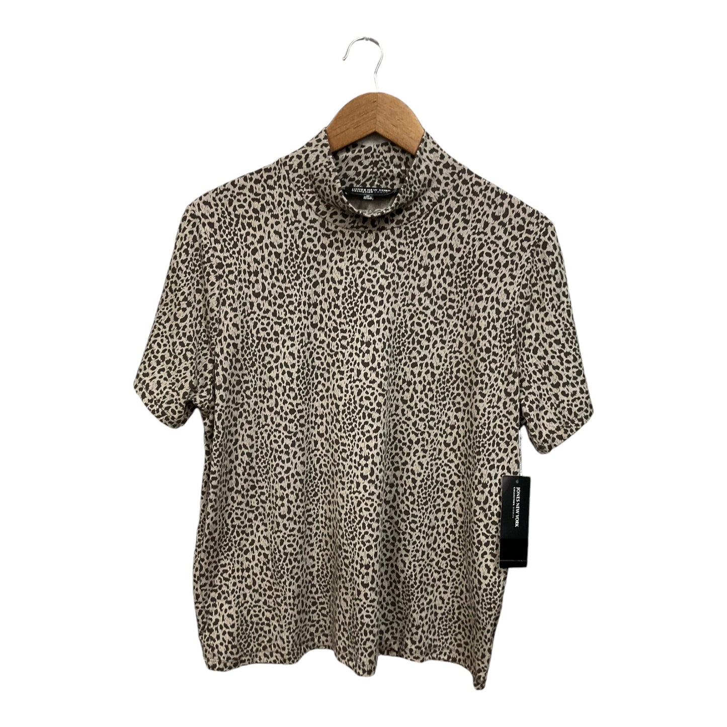 Top Short Sleeve By Jones New York In Animal Print, Size: 1x