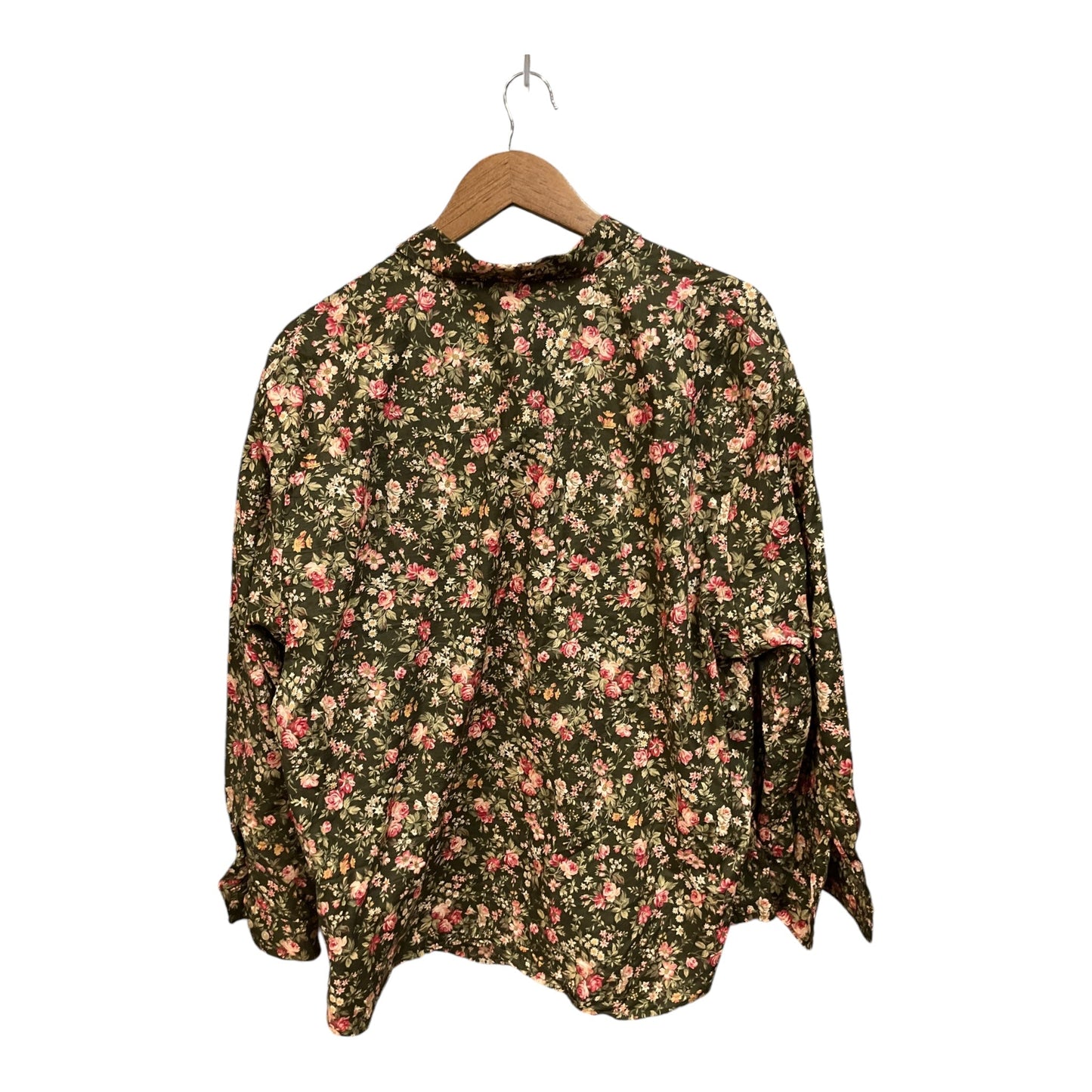 Blouse Long Sleeve By Lauren By Ralph Lauren In Floral Print, Size: 3x