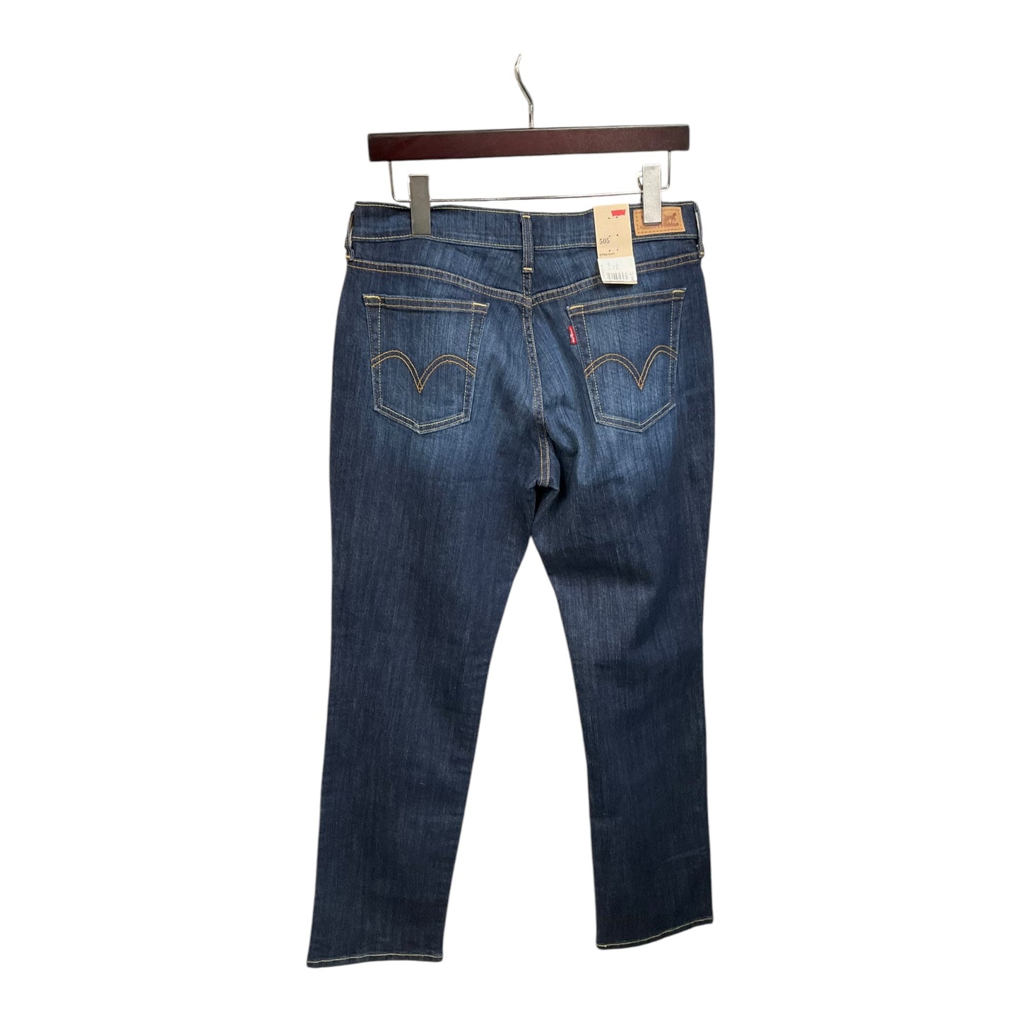 Jeans Straight By Levis In Blue Denim, Size: 8