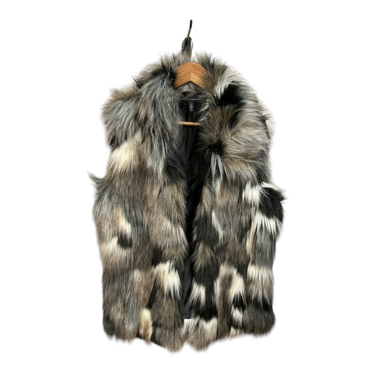 Vest Faux Fur & Sherpa By White House Black Market In Black & Brown, Size: L