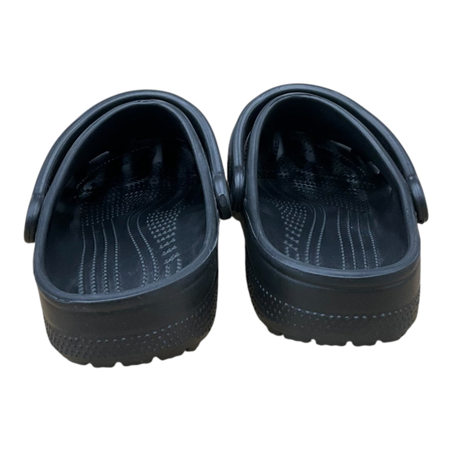 Shoes Flats By Crocs In Black, Size: 8