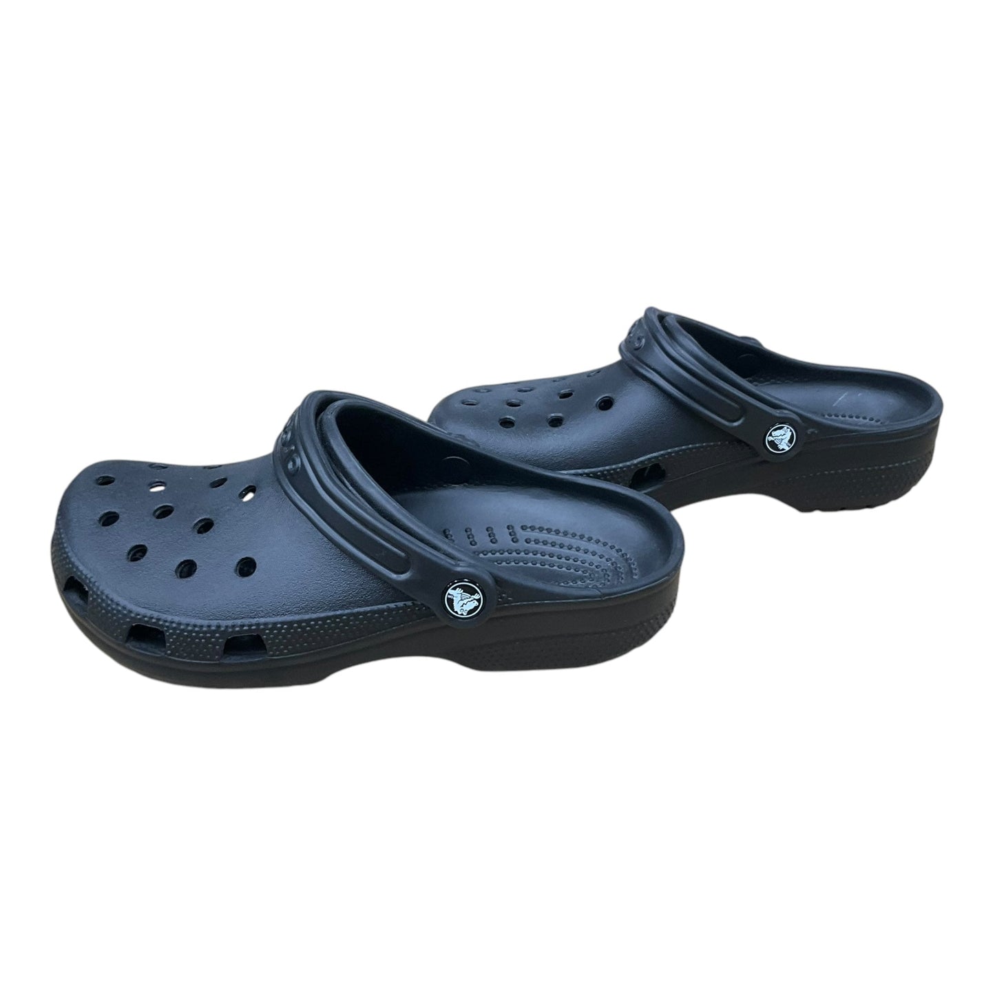 Shoes Flats By Crocs In Black, Size: 8