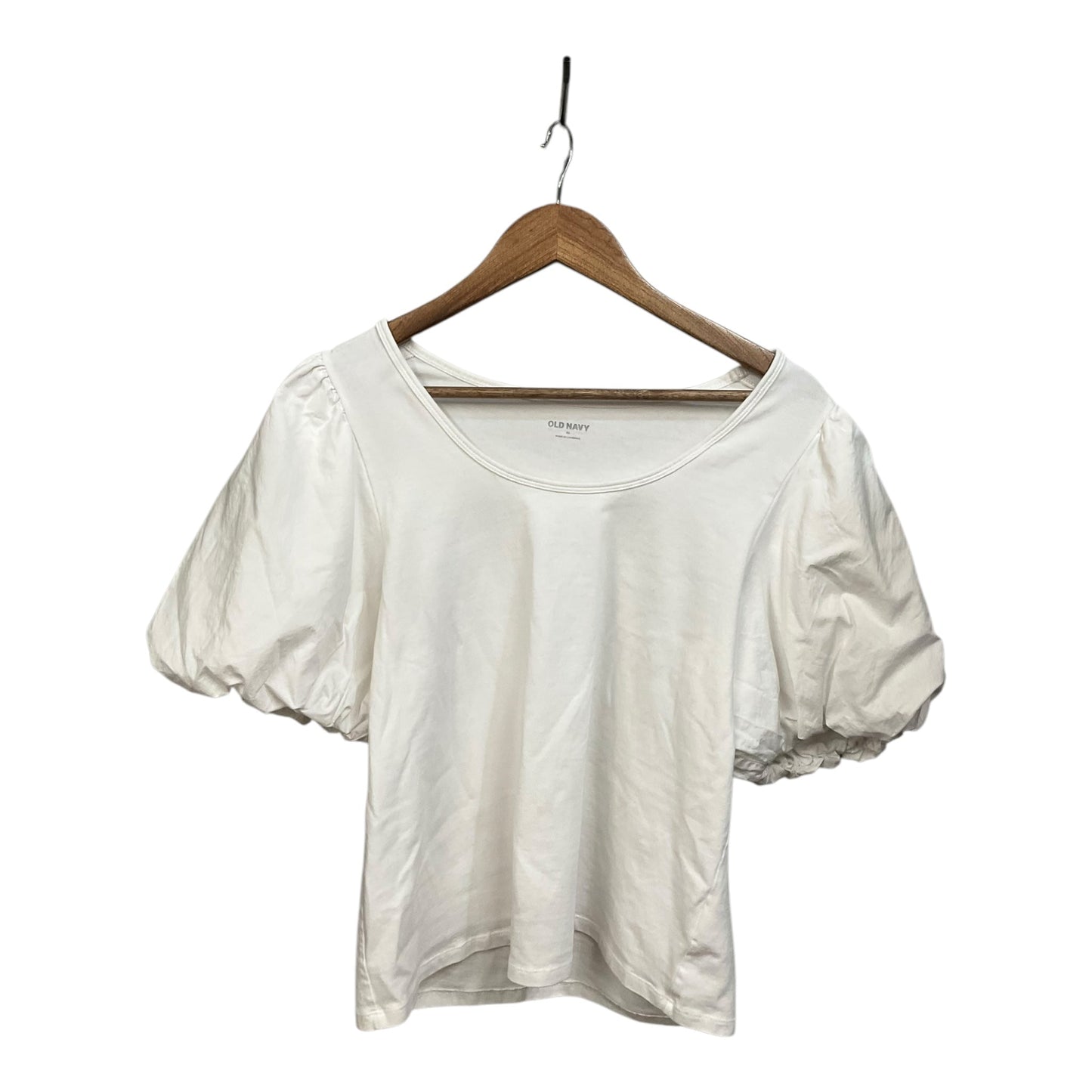 Top Short Sleeve By Old Navy In White, Size: Xl