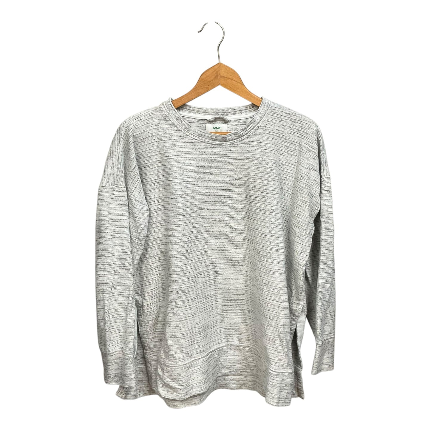 Top Long Sleeve By Aerie In Grey, Size: S