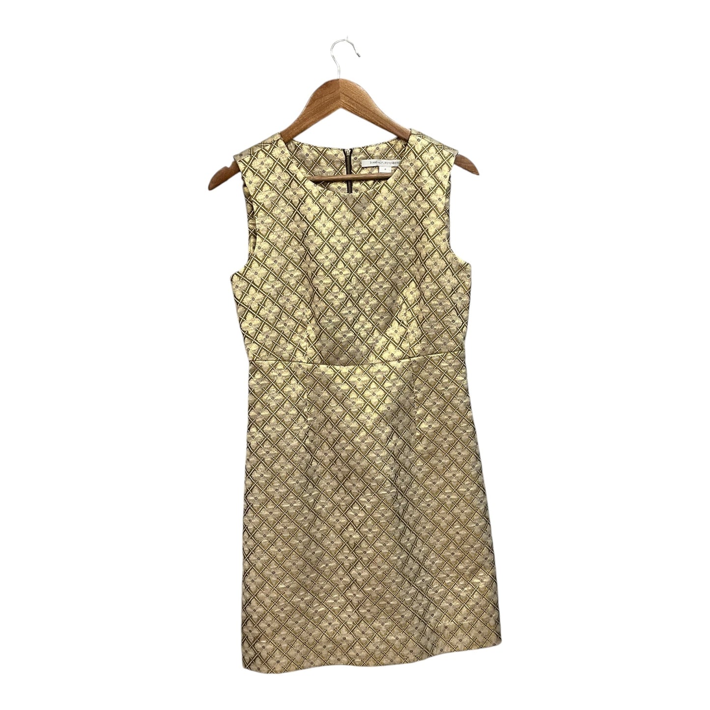 Dress Designer By Diane Von Furstenberg In Gold, Size: S