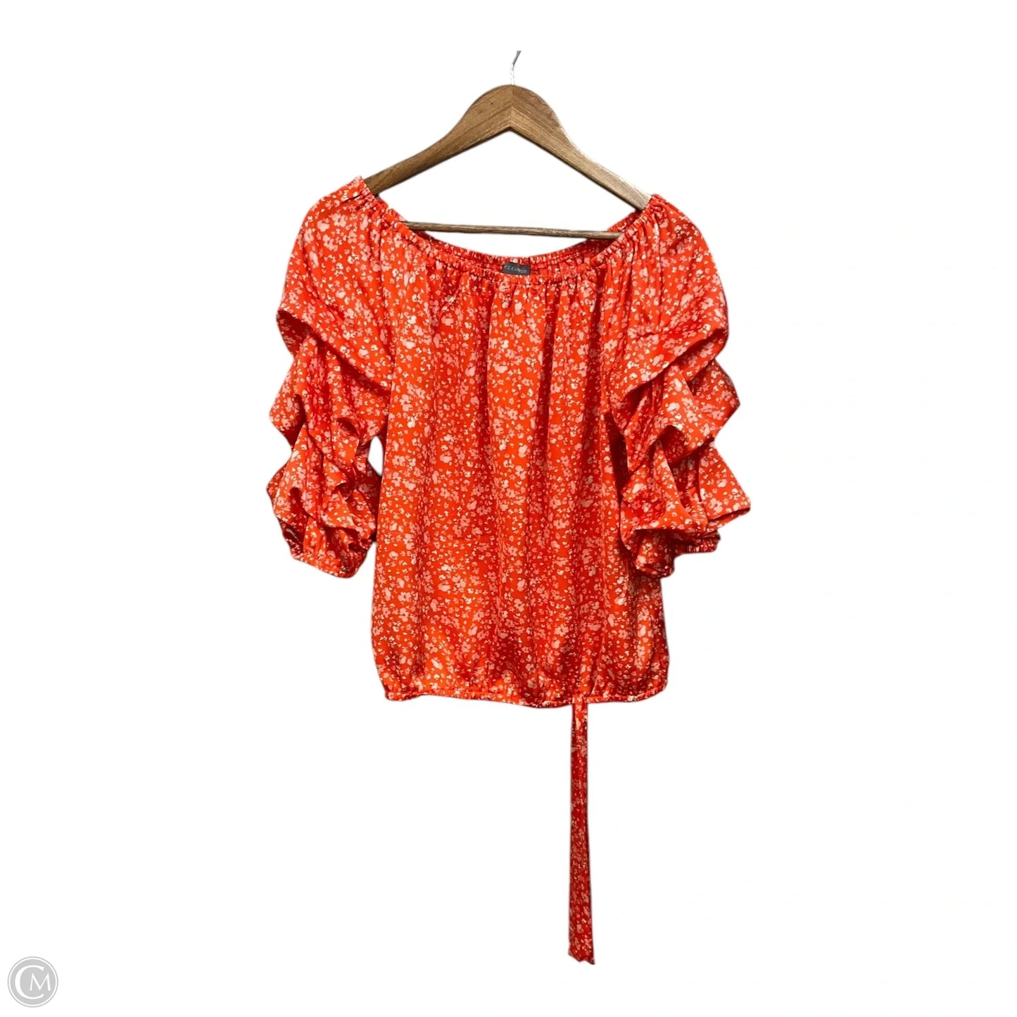 Blouse 3/4 Sleeve By Vince Camuto In Floral Print, Size: M