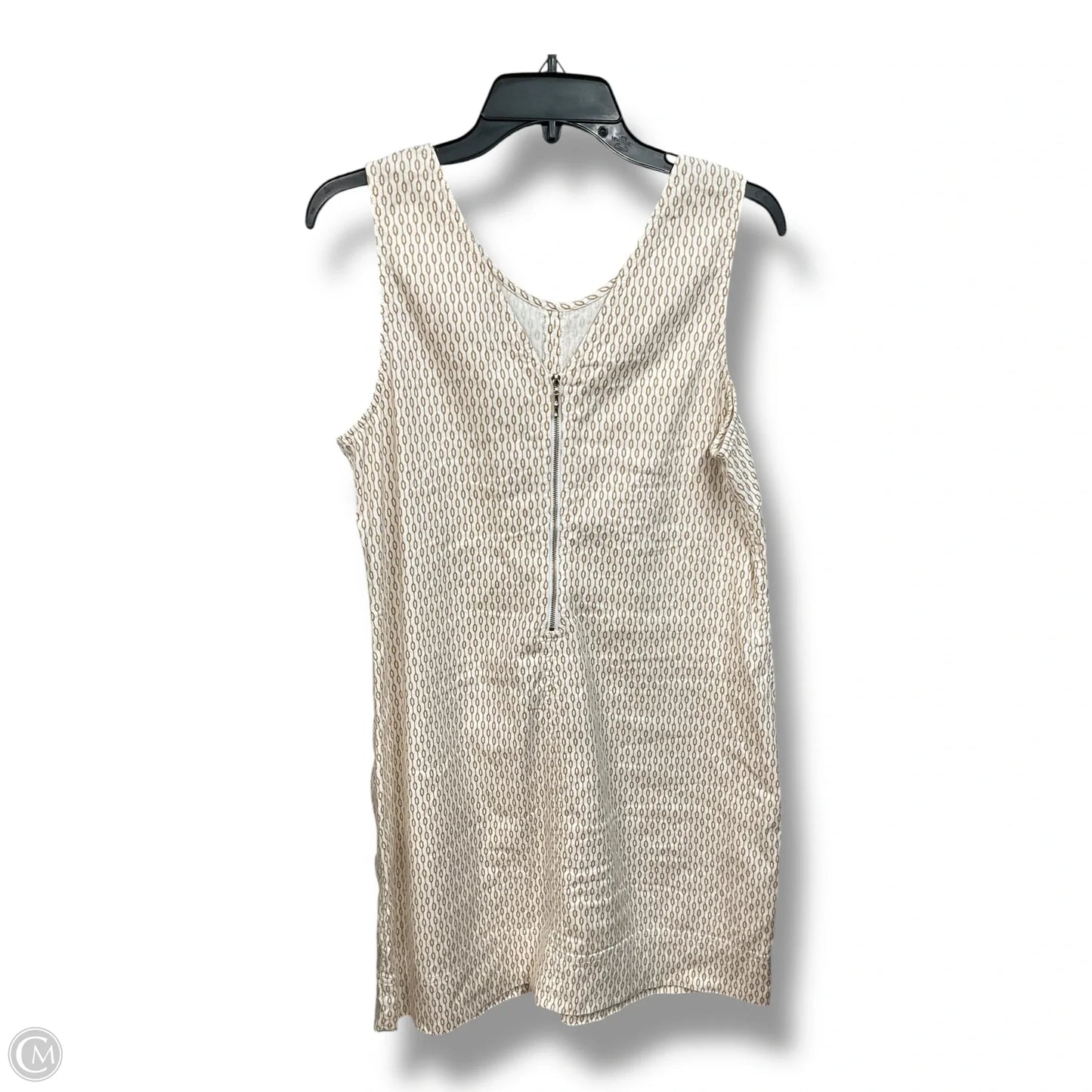 Dress Casual Midi By Tommy Bahama In Gold & White, Size: L