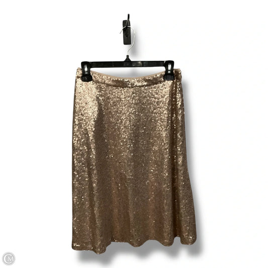Skirt Midi By Ann Taylor In Gold, Size: Xs