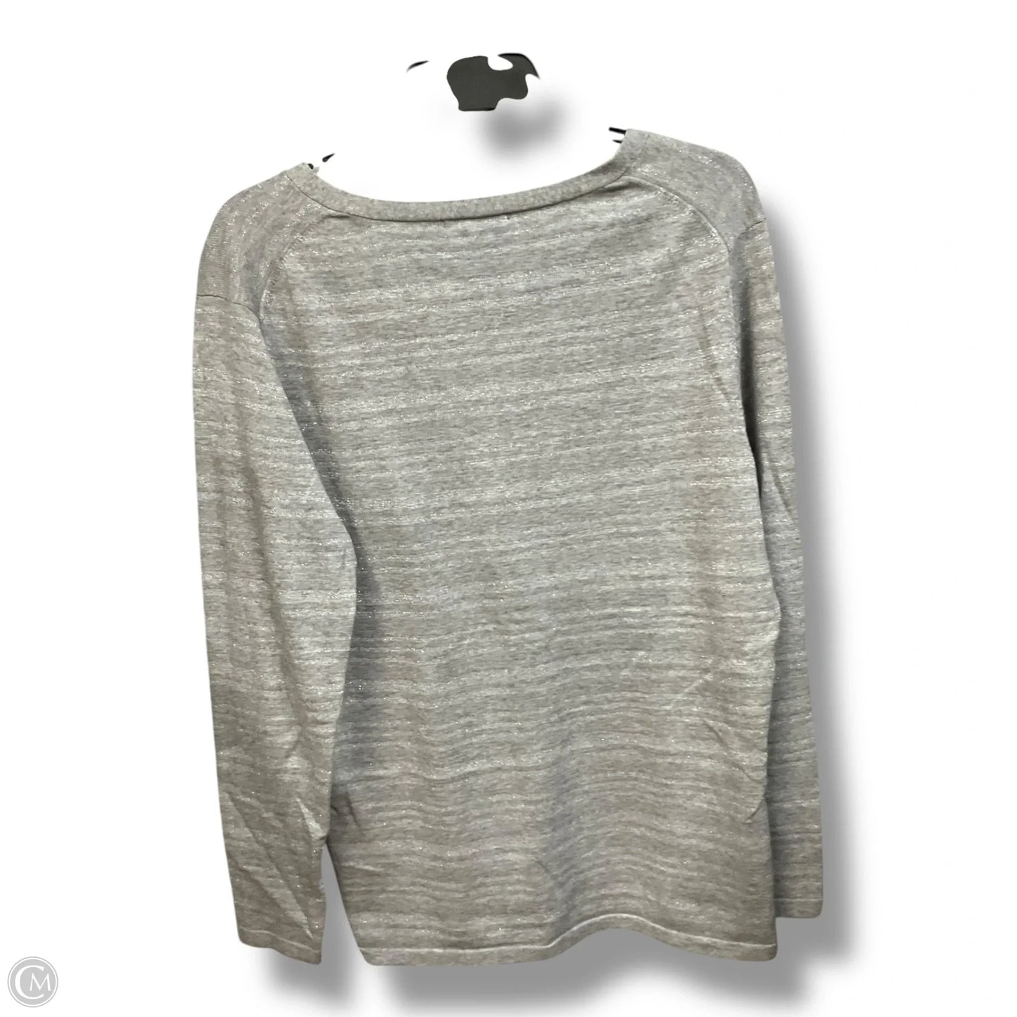Top Long Sleeve By Tommy Hilfiger In Grey & Silver, Size: Xl
