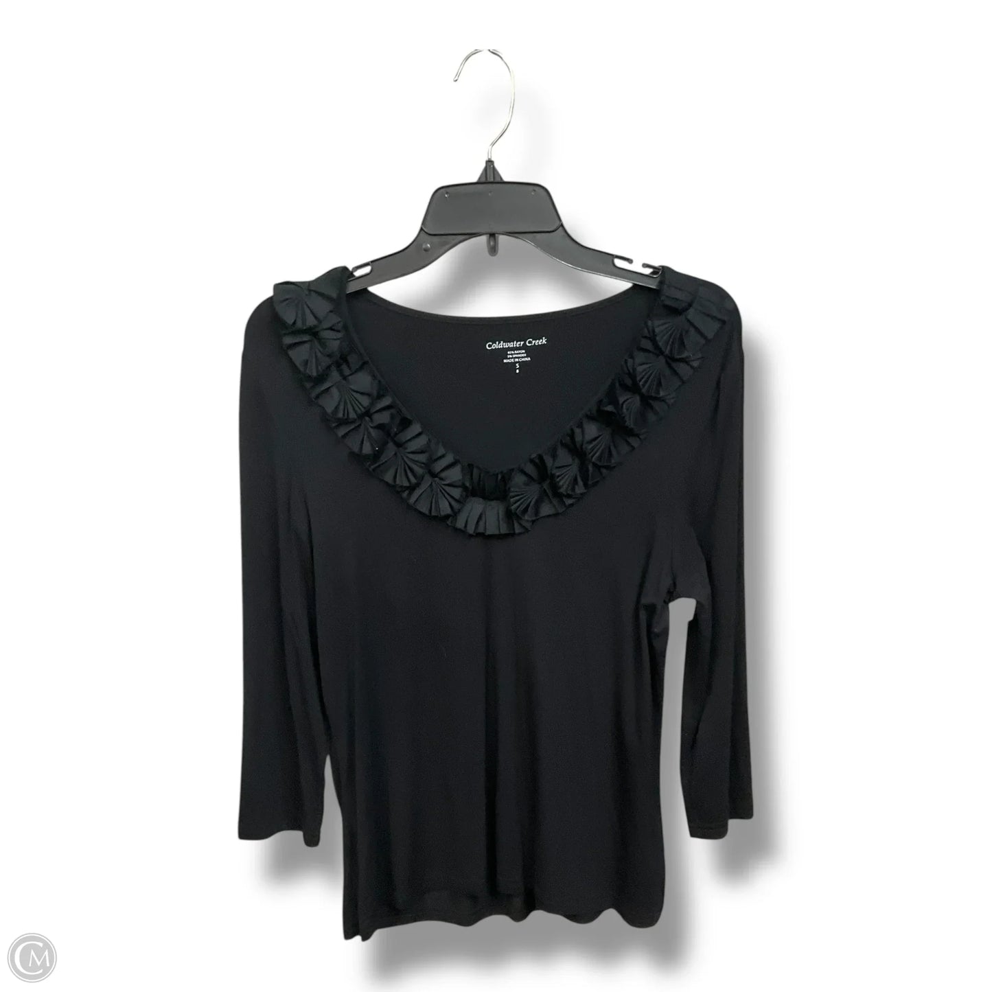Top Long Sleeve By Coldwater Creek In Black, Size: S