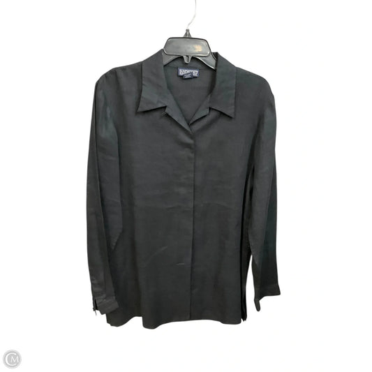 Blouse Long Sleeve By Lands End In Black, Size: L