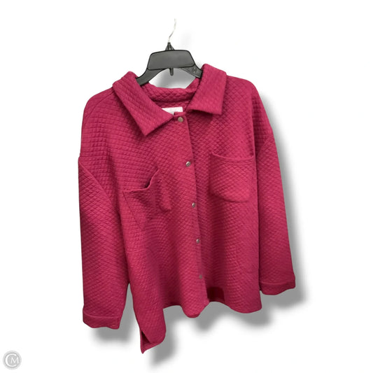 Jacket Puffer & Quilted By Muk Luks In Maroon, Size: 2x