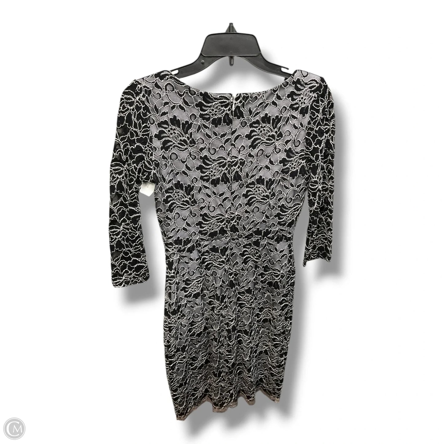 Dress Party Midi By Sangria In Black & White, Size: S