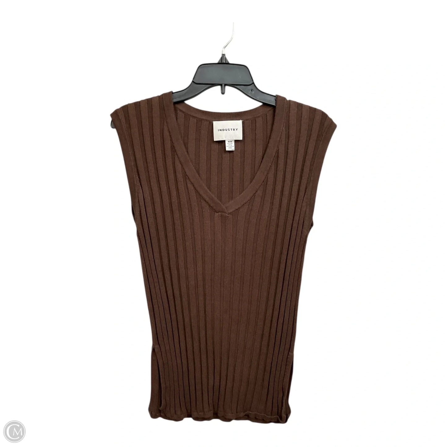 Vest Sweater By Industry In Brown, Size: M