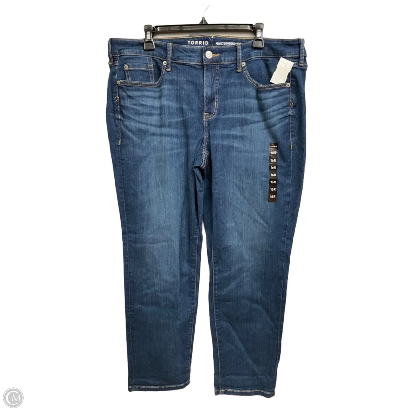 Jeans Boyfriend By Torrid In Blue Denim, Size: 16