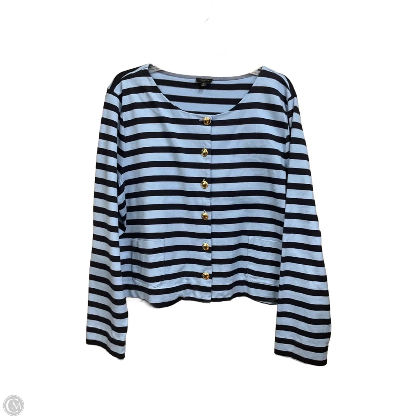 Cardigan By Talbots In Striped Pattern, Size: Xl