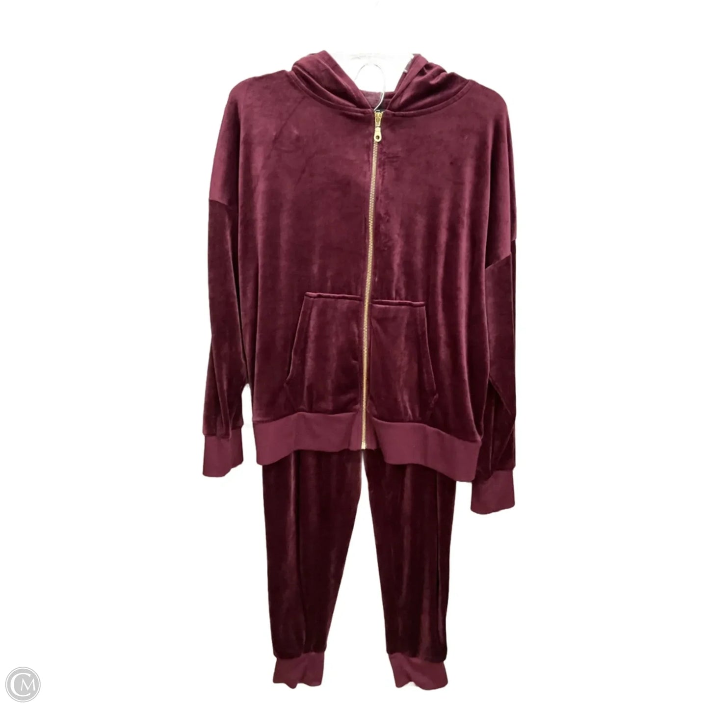 Lounge Set Pants By Felina In Maroon, Size: Xl