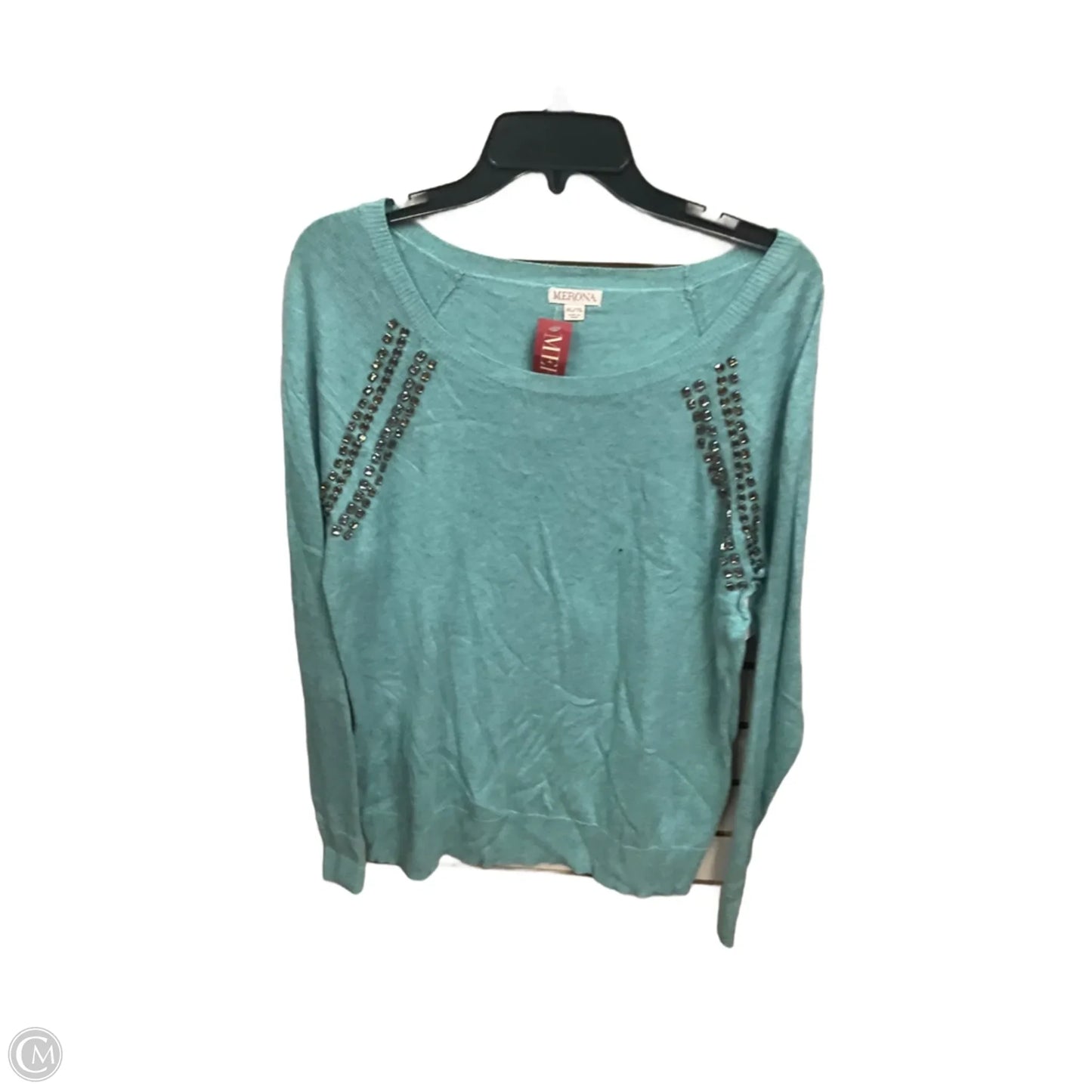 Top Long Sleeve By Merona In Aqua, Size: Xl