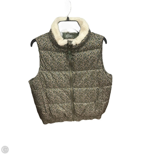 Vest Puffer & Quilted By Universal Thread In Floral Print, Size: M