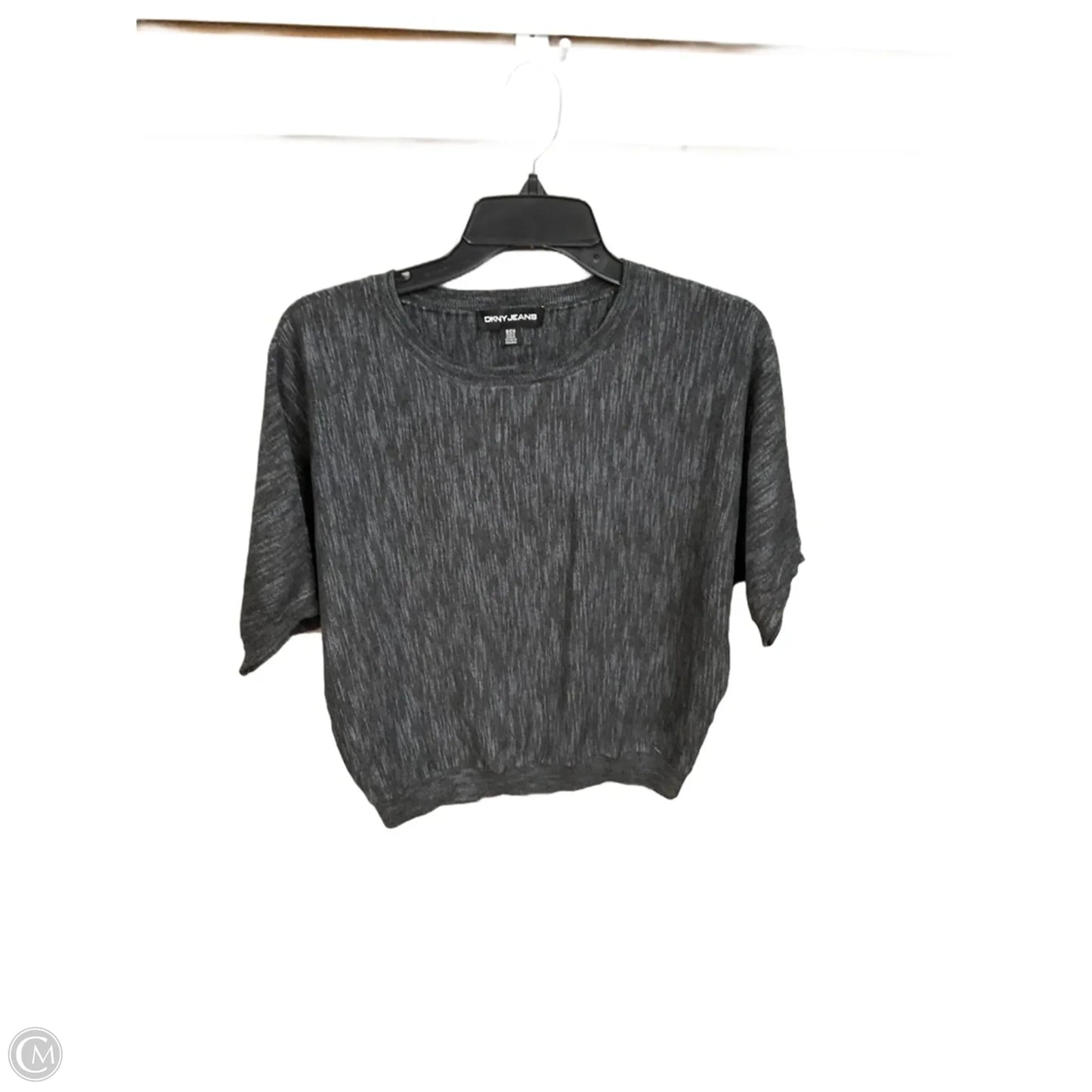 Top Short Sleeve By Dkny In Grey, Size: S