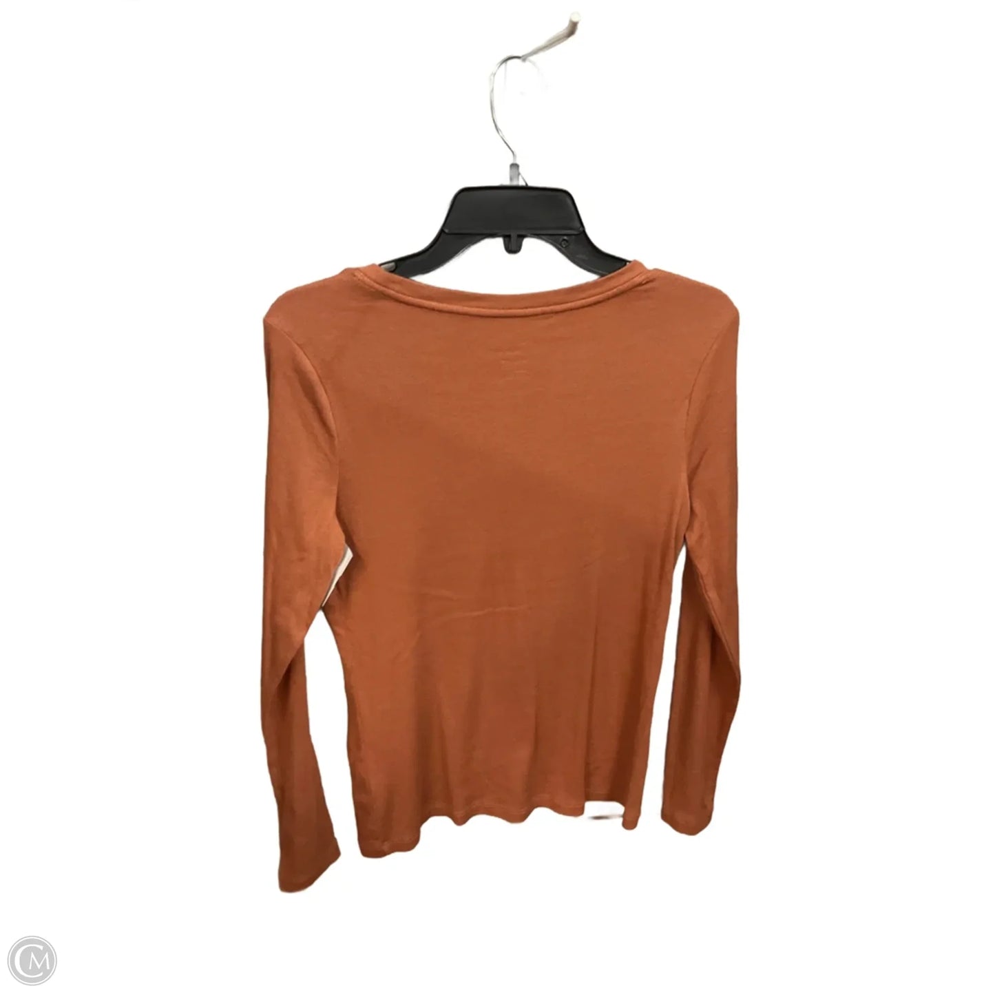 Top Long Sleeve Basic By A New Day In Orange, Size: M