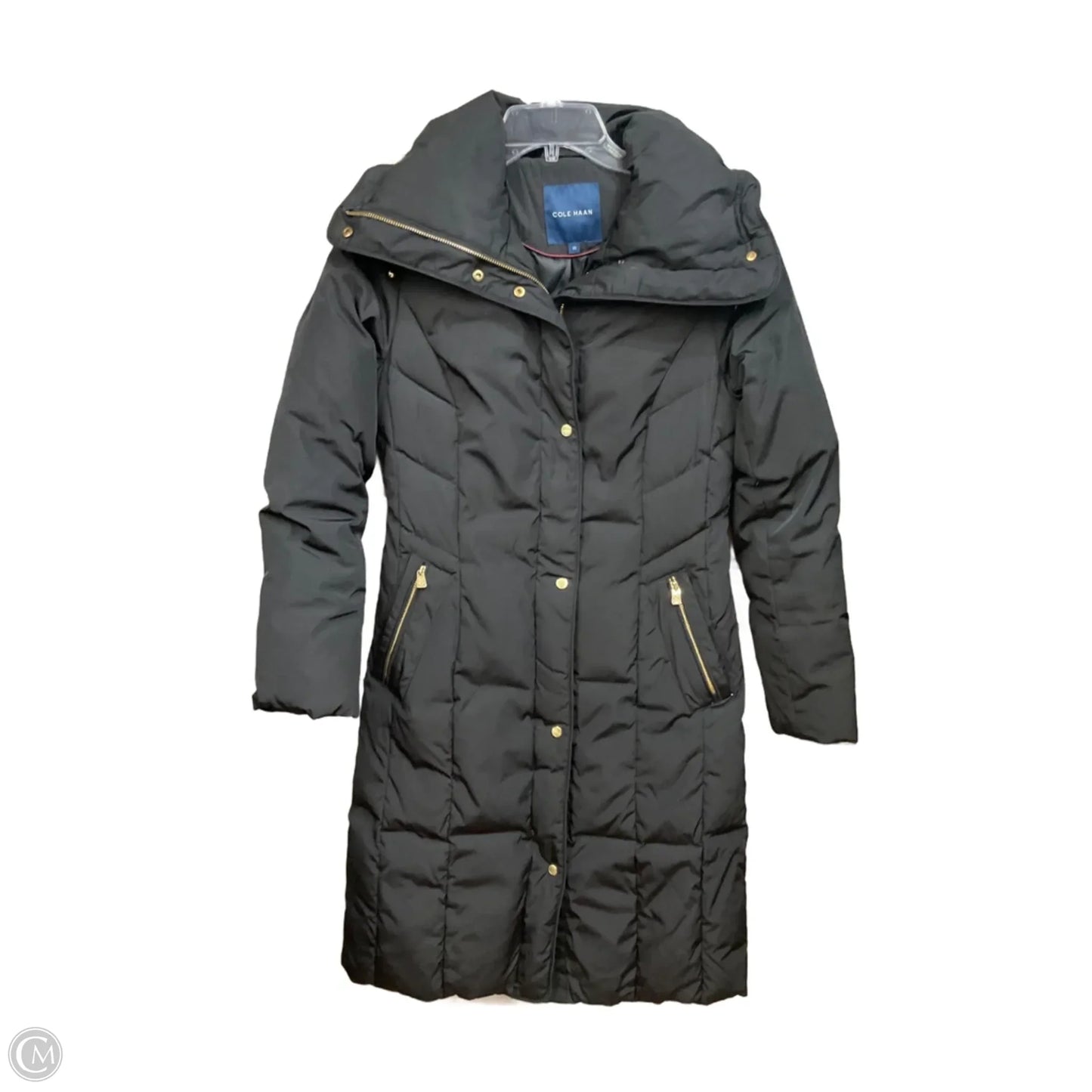 Coat Parka By Cole-haan In Black, Size: Xs