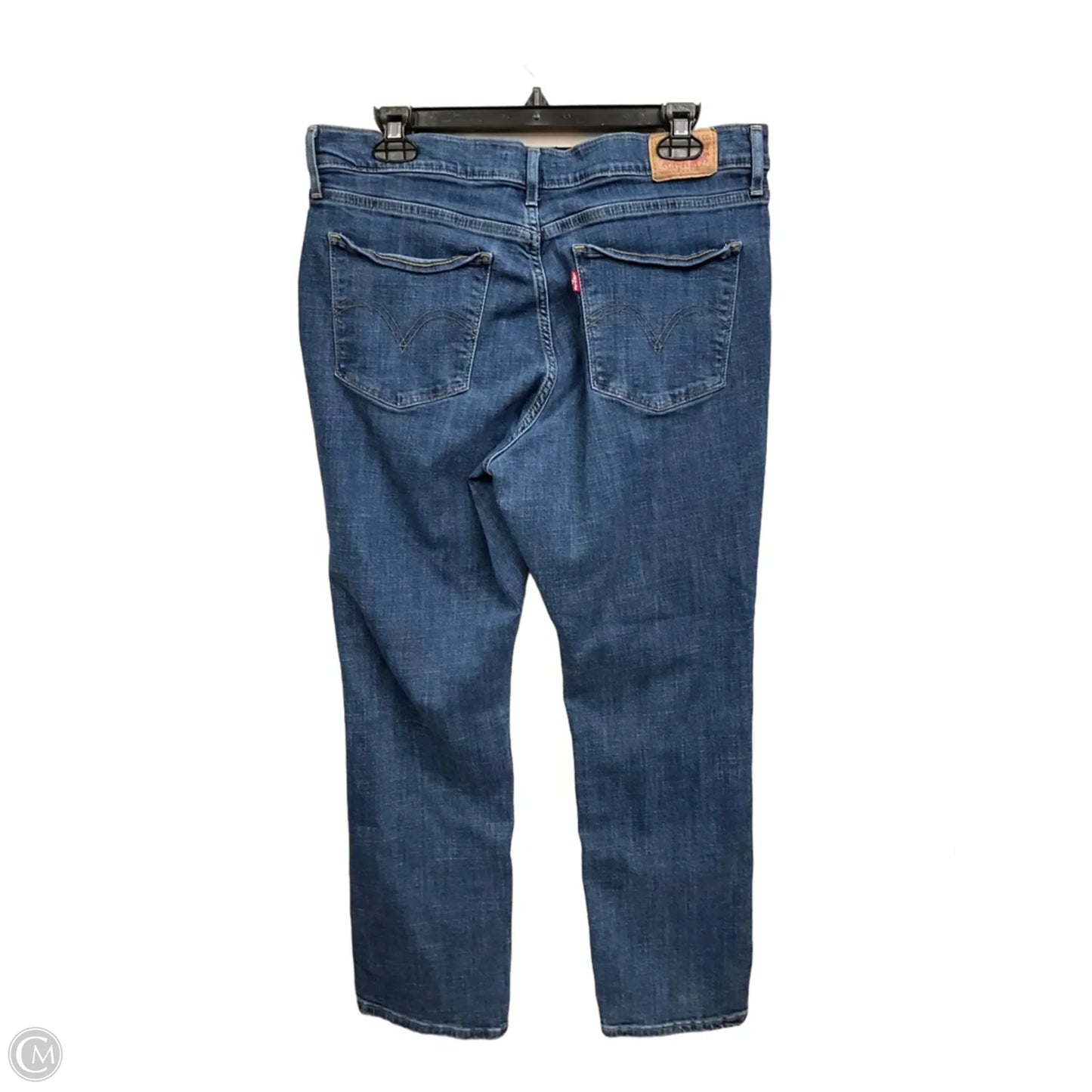 Jeans Straight By Levis In Blue Denim, Size: 14