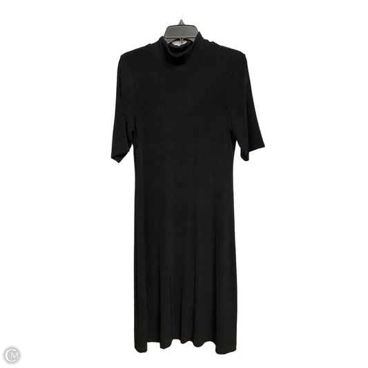 Dress Casual Midi By Chicos In Black, Size: M